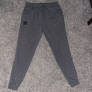 Under Armour Rival Fleece Joggers. Pitch Gray Light Heather. Size Large.